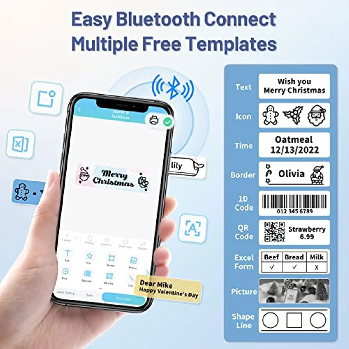 Устройство для изготовления этикеток Q30 Q30S мини принтер Bluetooth устройство