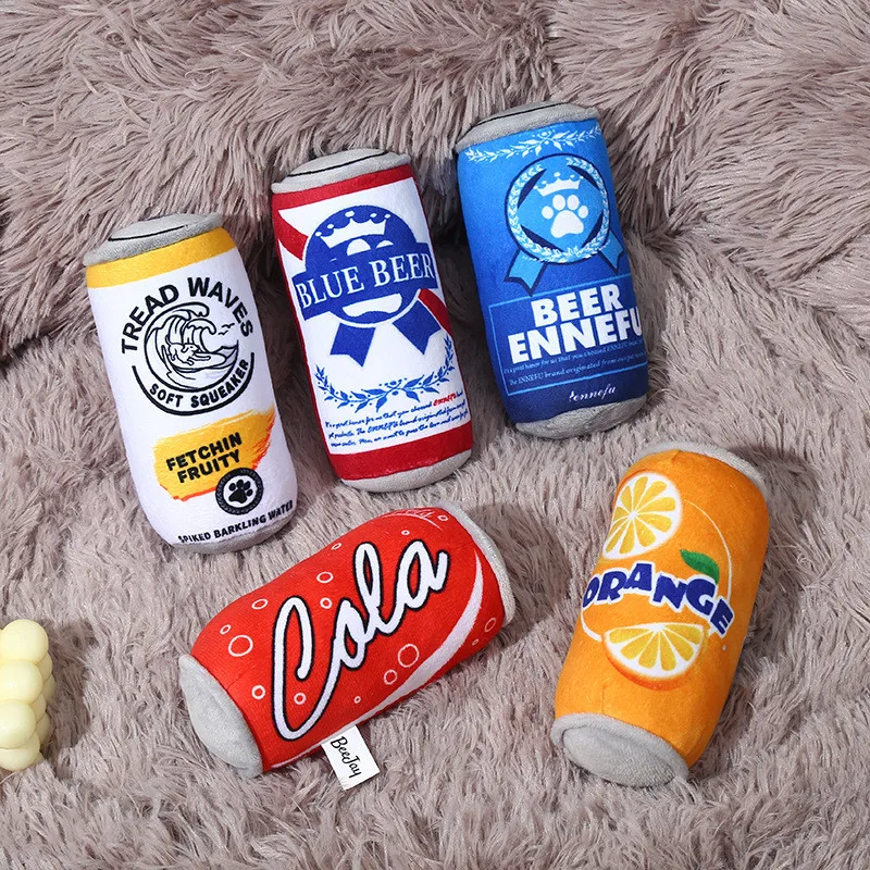 

Игрушка для домашних питомцев, плюшевая собака, мягкие игрушки, креативные банки, устойчивые к укусам, интерактивные игровые принадлежности для чистки зубов, товары для домашних животных