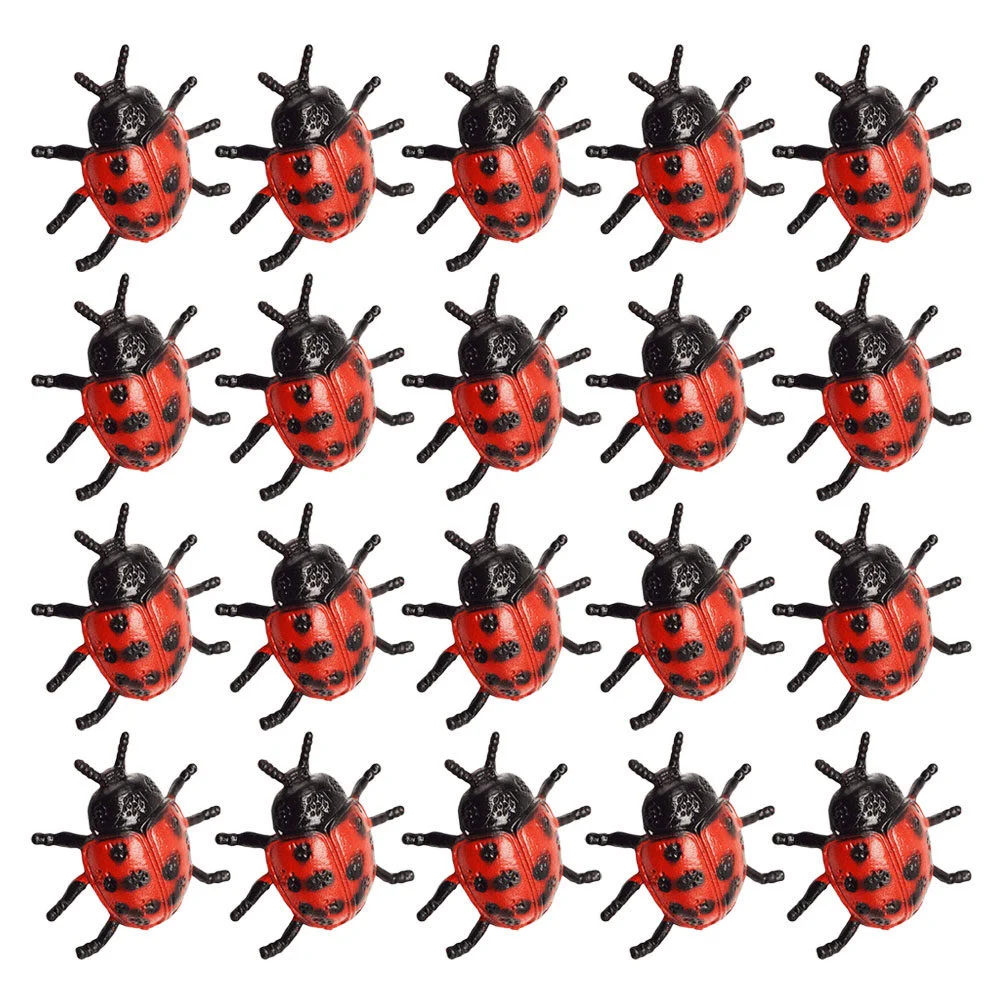 

30 шт., искусственные игрушки «божья коровка»