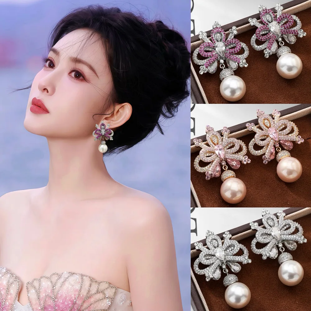 GODKI 35 мм висячие серьги с искусственным жемчугом для женщин свадебные