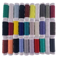 10pcs mixing polyester yarn sewing threads sewing machine hand embroidery 50 yard each spool for home sew thread diy accessory