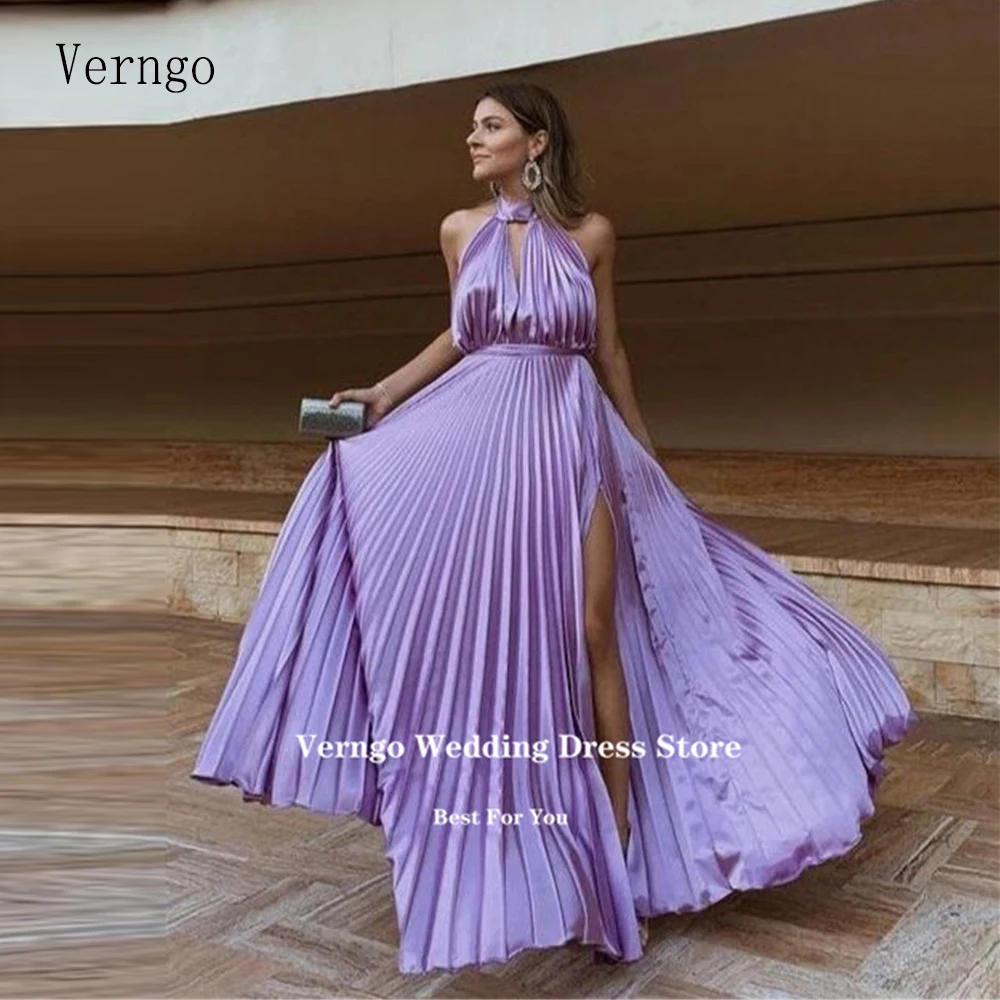 

Сексуальное платье Verngo с открытой спиной, ярко-синее вечернее платье с лямкой на шее, без рукавов, с разрезом, длинное платье, женское пляжное официальное платье для выпускного вечера