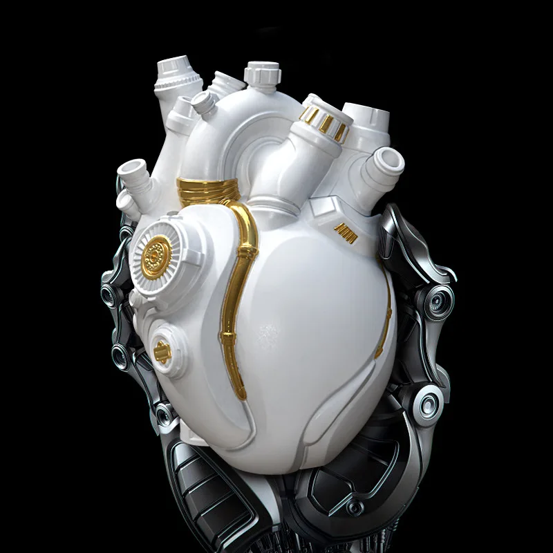 

Cyberpunk Simulation Heart Vase Ornament Creative Modern Home Decoration Resin Crafts Vases For Flowers Dried Flower Vase Gift