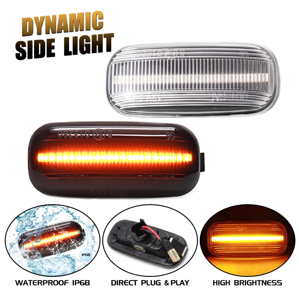 

Dynamic Turn Signal Sequential Light LED Side Marker Indicator Lamp For Audi A3 S3 8P A4 S4 RS4 B6 B7 A6 S6 RS6 C6 2005-2008