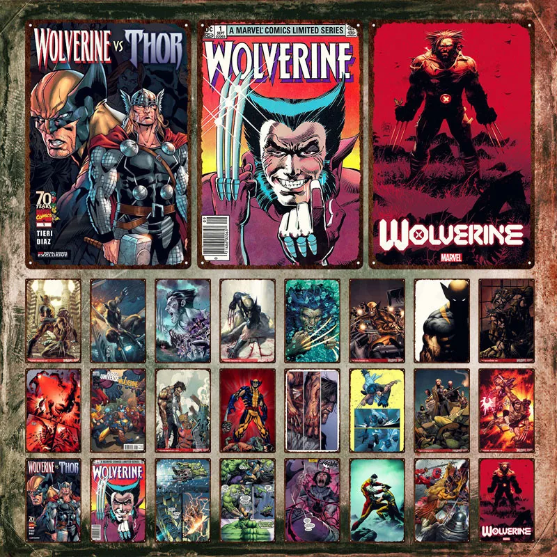 

Марвел Росомаха, металлический знак Джеймс, хоулетт, первый внешний вид в «невероятном халке», комиксные знаки, табличка