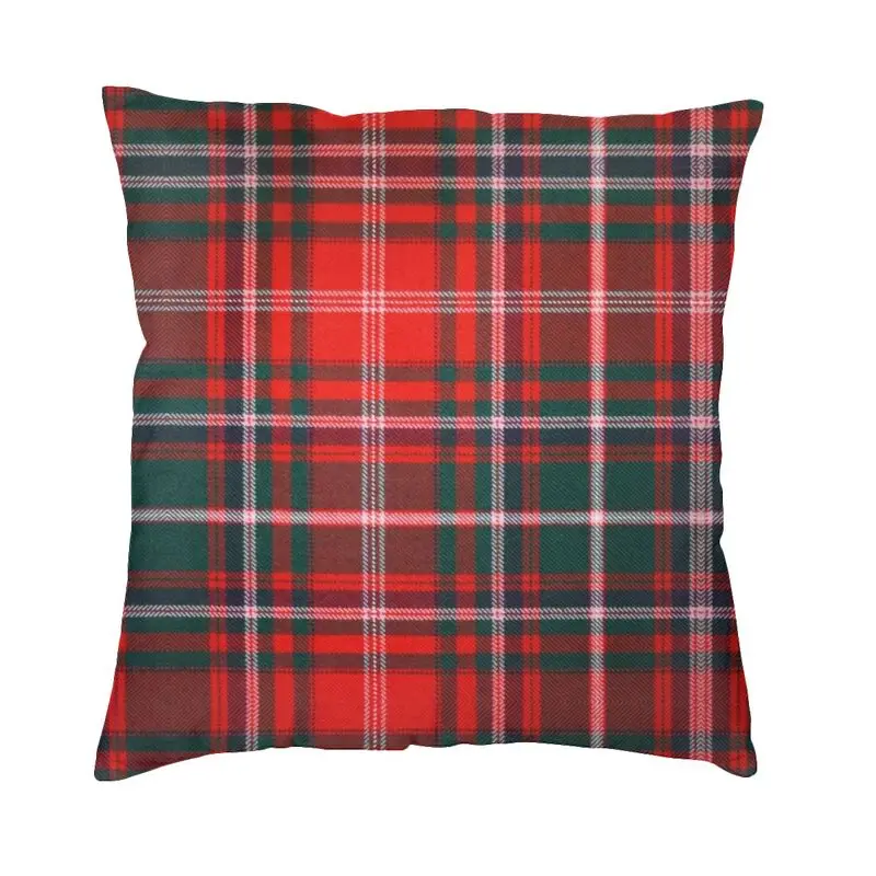 

Modern Red Tartan Plaid Sofa Cushion Cover 55*55 cm Velvet Fashion Gingham Throw Pillow Case Decoration Bedding Sofa Pillowcase