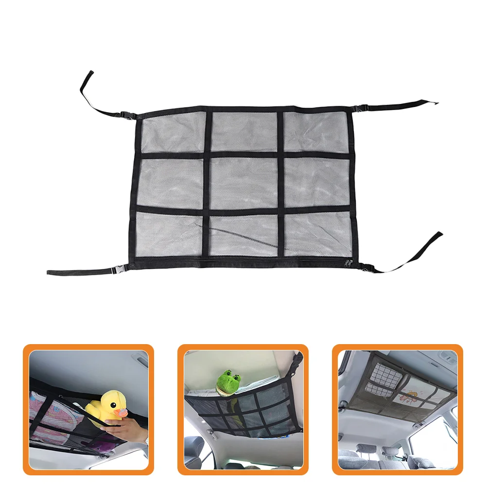 

Car Ceiling Double Layer Pocket Car Ceiling Cargo Pocket Car Ceiling Net Organizer Car Roof Net Pocket