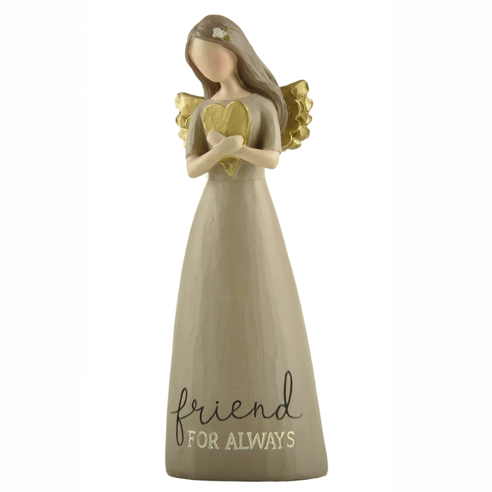 

American Country Flower Fairy Friendship Resin Angel Ornament Wedding Gift Christmas Desk Decoration Home Deco Friend for Always