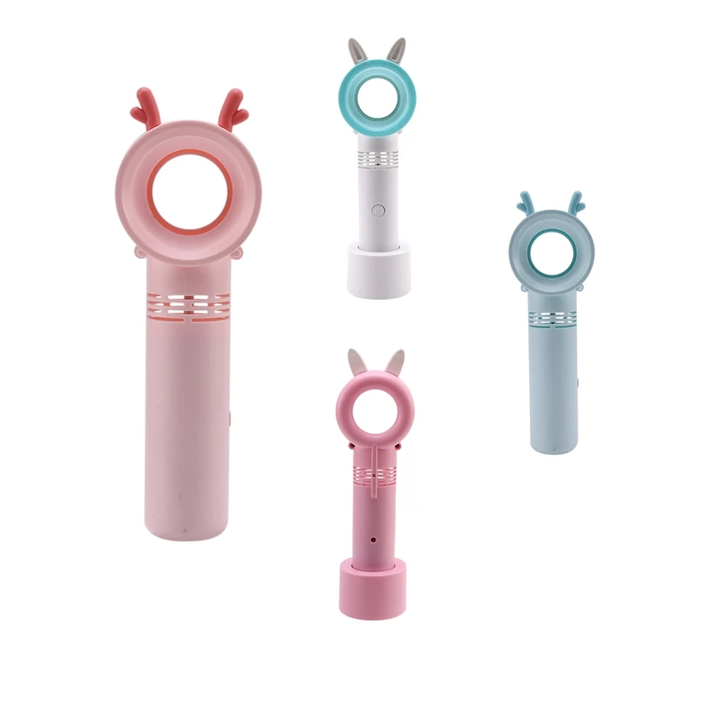 

Portable Handheld Fan USB Charging Fanless Pocket Fan Mini Creative Cartoon Fan Bladeless Fan For School, Office, Dormitory