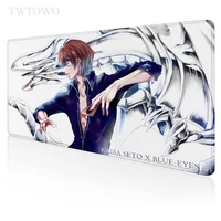blue eyes white dragon mouse pad gamer hd new keyboard pad mouse mat carpet laptop natural rubber office mouse mat