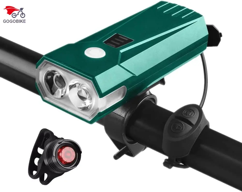 

fujizhe bicycle light horn light USB charging multi-function high-brightness mountain bike night riding light bicycle headlight