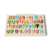 silicone letters numbers fondant cake mold diy sugarcraft chocolate baking decor