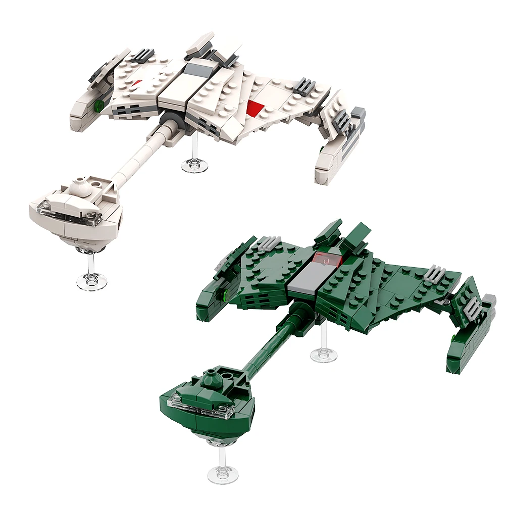 Gobricks MOC Interstellar Space Klingons D7 Battles Cruisered Модель Строительный блок Набор развивающих