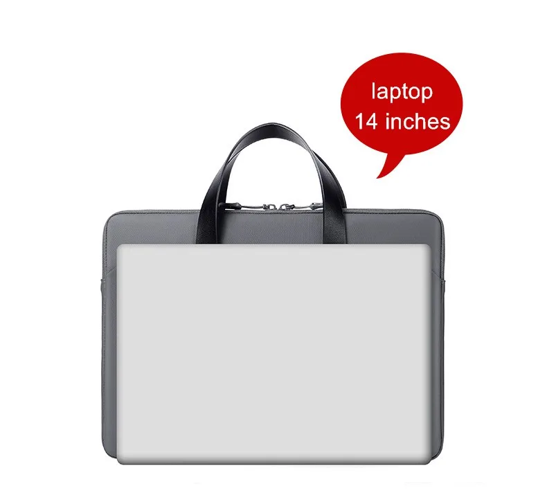 Business Handbag Laptop Bag Mousepad Meeting Briefcase PU Waterproof Professional Men Portable Office Printed Logo