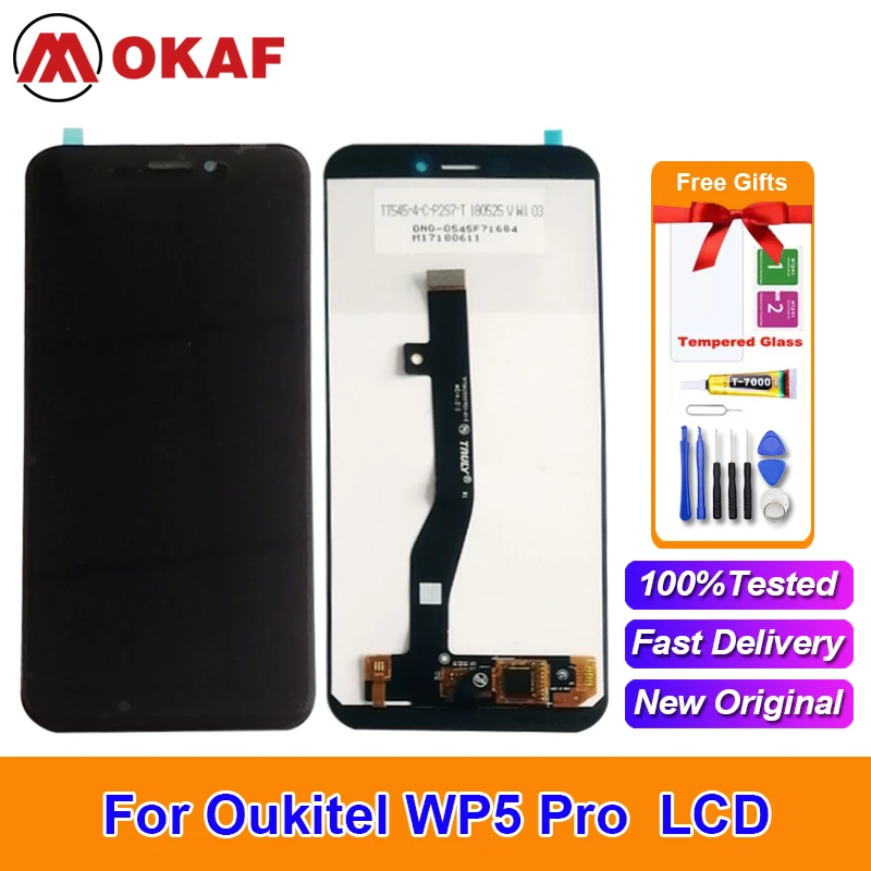 

OKANFU оригинальный 5,5-дюймовый Oukitel WP5 ЖК-дисплей и фотография для WP5 Pro Новый ЖК-дисплей для телефона