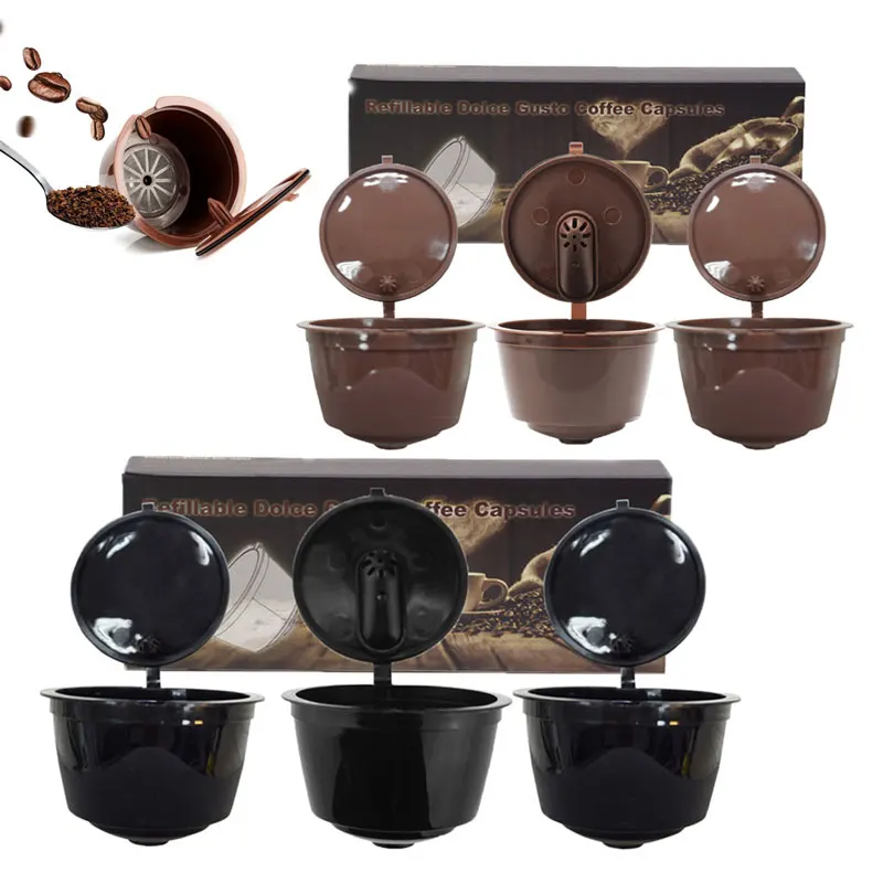 

Espresso Filter Capsules Coffee Capsule Plastic Refillable Reusable Compatible Plastic Coffee Machine Capsules Filter Cup