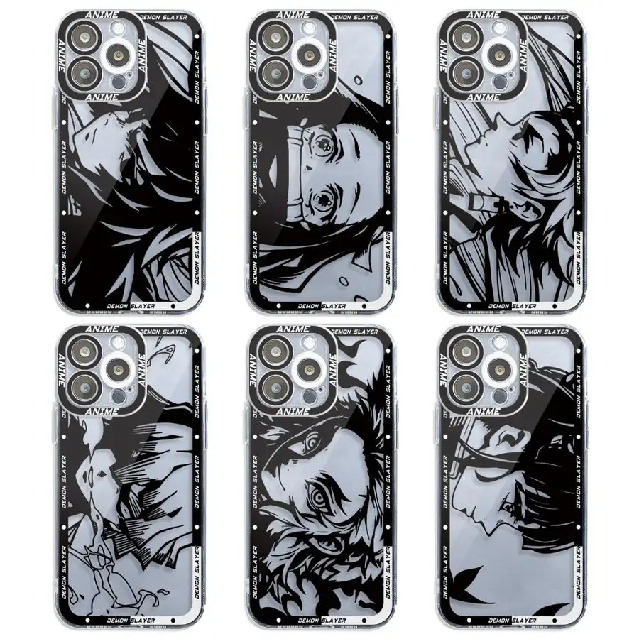 Чехол для телефона с аниме Убийца демонов Apple iPhone 13 15 16 Pro Max 14 11 12 7 8 Plus X XS MAX XR Plu Soft TPU