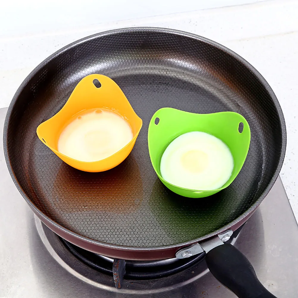 4Pcs/lot Silicone Egg Poacher Poaching Pods Pan Mould Egg Mold Bowl Rings Cooker Boiler Kitchen Cooking Tool Accessories Gadgets