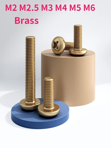 Латунные винты с круглой головкой M2 M2.5 M3 M4 M5 M6