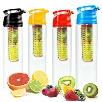 700 ml portable fruit infusing infuser water bottle sports lemon juice bottle flip lid for kitchen table camping travel outdoor