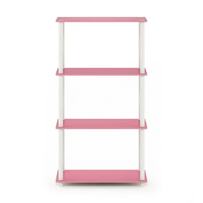 

x 11.4"D x 43.25"H 4-Shelf Freestanding Shelves, Pink and White