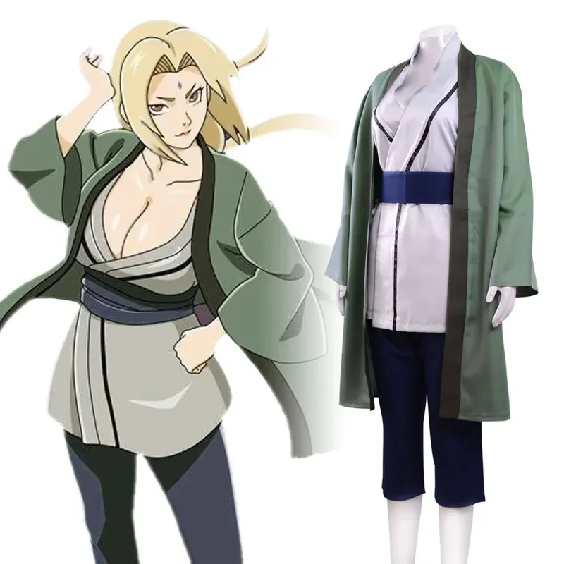 Аниме Tsunade Косплей костюмы пятого поколения огненная тень Хэллоуин Одежда