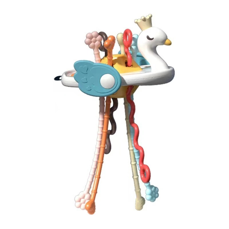 

Silicone Pull Cord Toy Teether Toy Baby Cognitive Stimulation Shower Gift