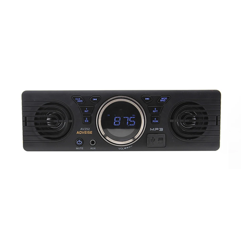 

Автомагнитола, mp3-плеер AV252, 1 Din, Bluetooth, громкая связь, стерео, FM, встроенные 2 динамика, поддержка USB, SD, AUX, воспроизведение аудио