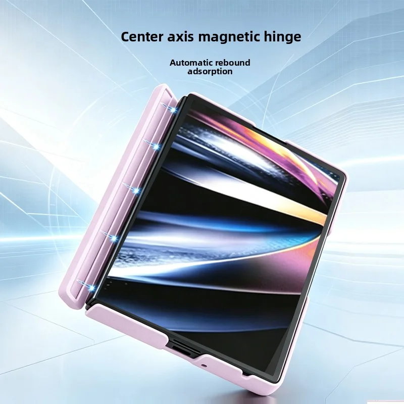 Фото Чехол для Samsung Galaxy Z Fold 8 из твердого силикона с волнообразным дизайном, магнитный, с поддержкой беспроводной зарядки, защитный задний чехол для Z Fold8. №3