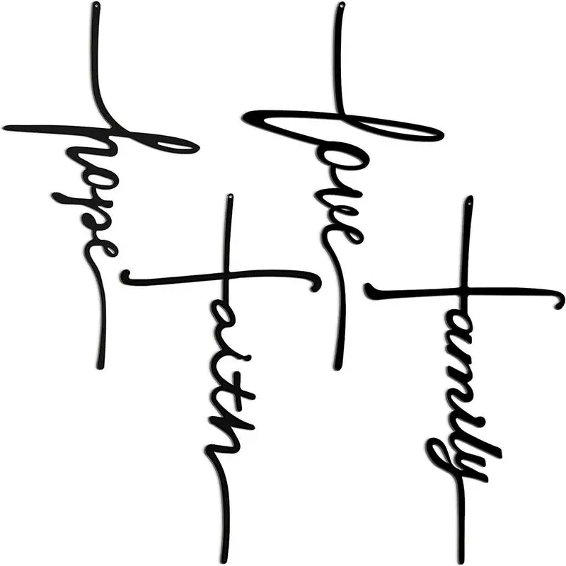 

Металлический Настенный Крест 7,87x14,96 дюйма настенные кресты для домашнего декора семейный настенный знак металлический декоративный насте...