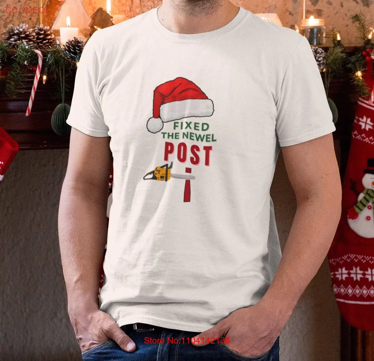 Футболка Национальный пасквиль с надписью Рождественские каникулы Ньютона и