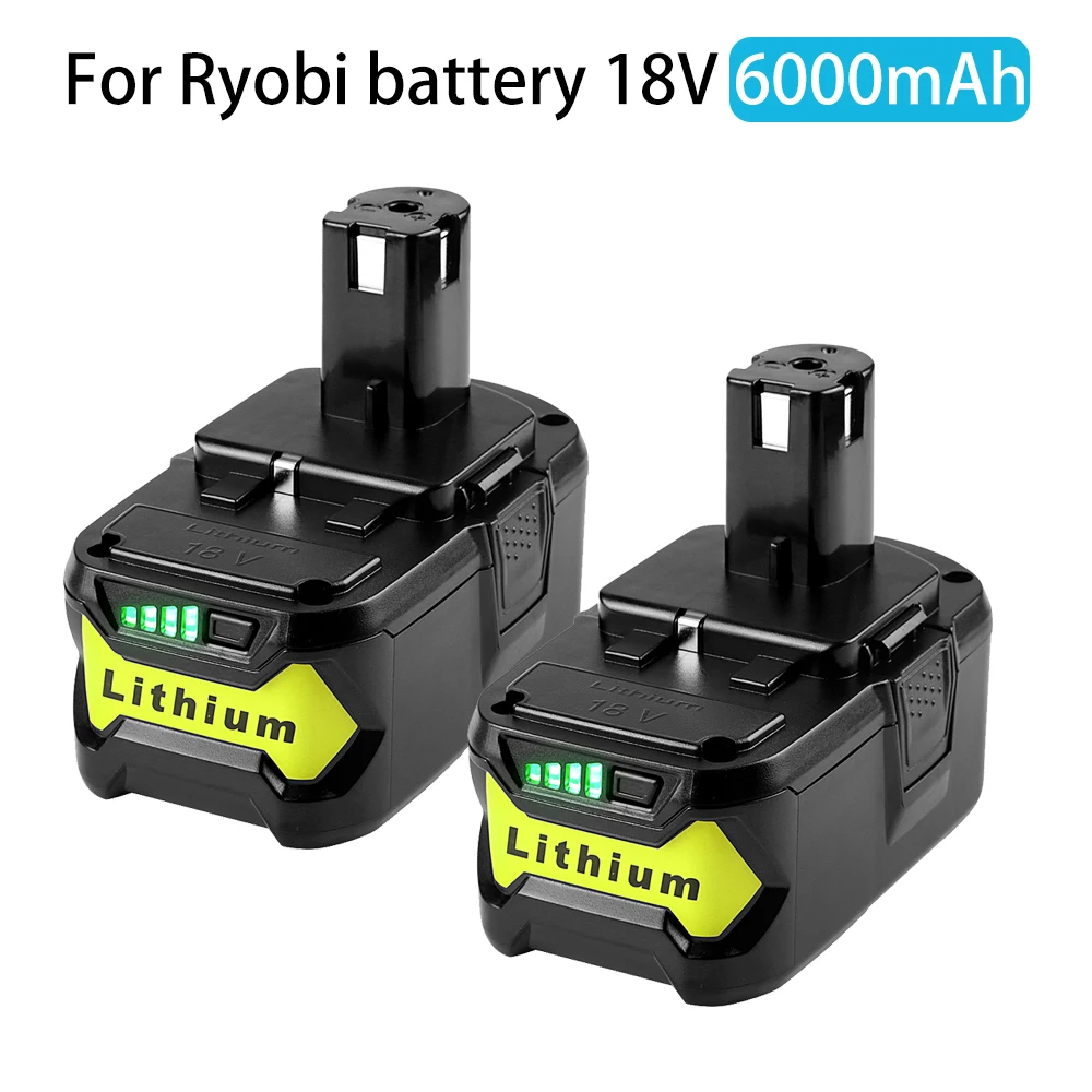 

18V 6.0Ah Replacement Battery for Ryobi 18V Lithium Battery for P108 P102 P103 P104 P105 P109 Ryobi 18-Volt ONE+ Cordless Tool