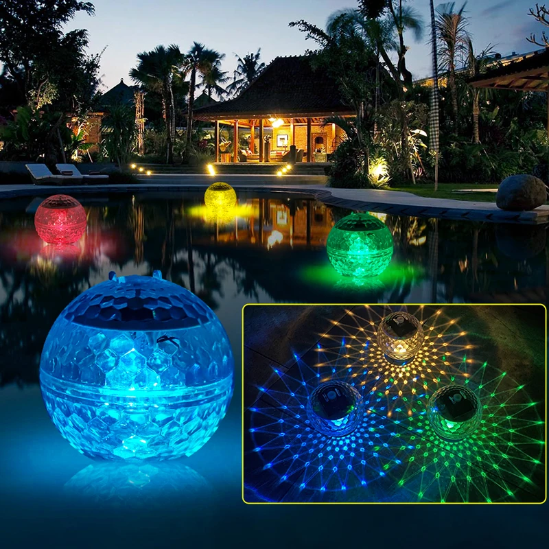 

Pond Floating Lamp Solar Powered Water Float Light Magic Ball Light Garden Color Changing Decoration Lighting for Pool Tree