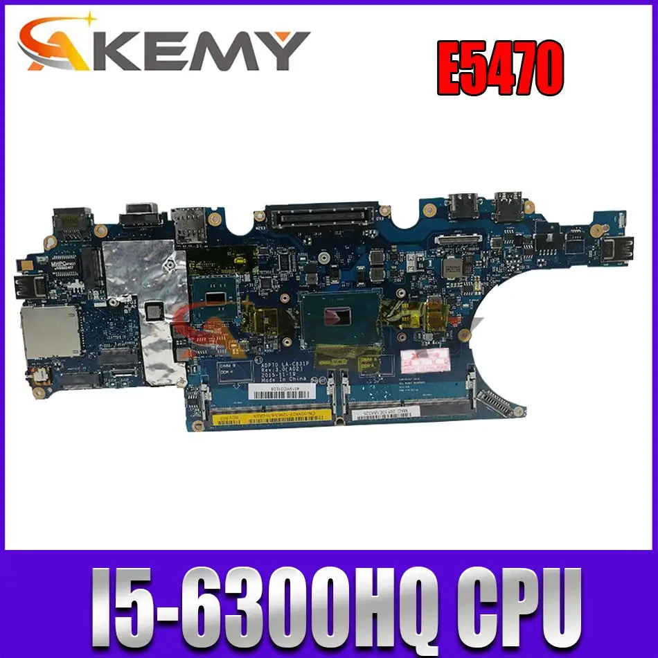 

For DELL Latitude E5470 5470 Laptop Motherboard CN- 0476JC LA-C831P With I5-6300HQ Mainboard 100% working