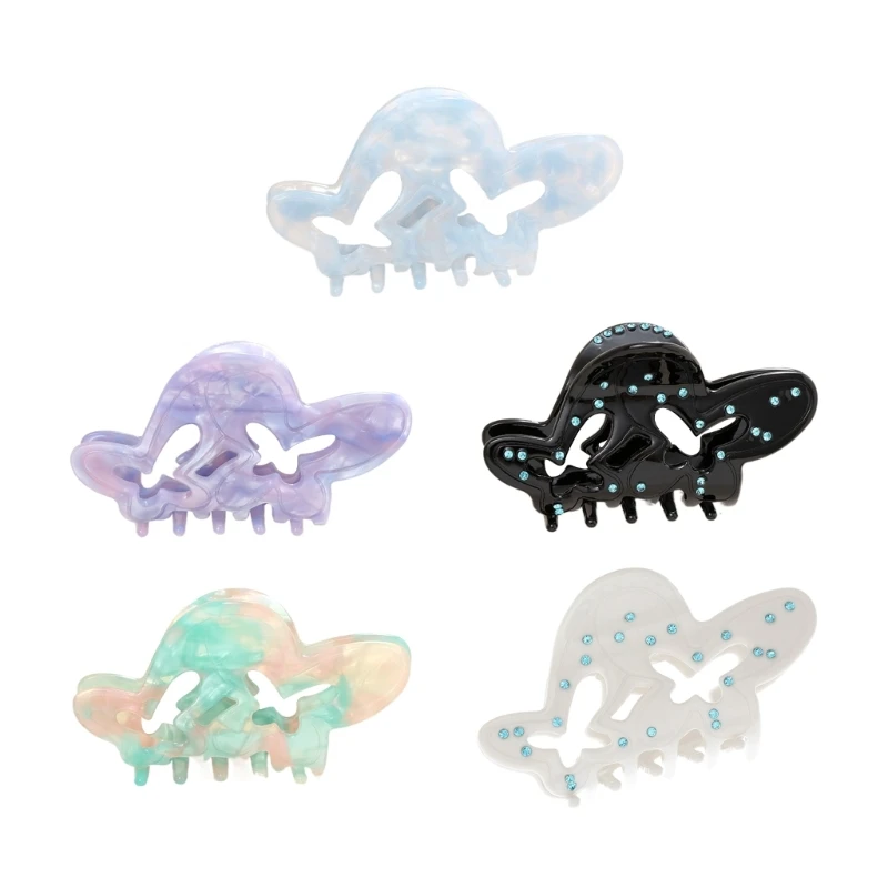 

Princess at Large Hair Claw Clips Non-Slip Summer Butterfly Hair Jaw Clamps Barrettes Strong Hold Hairpin for Girls