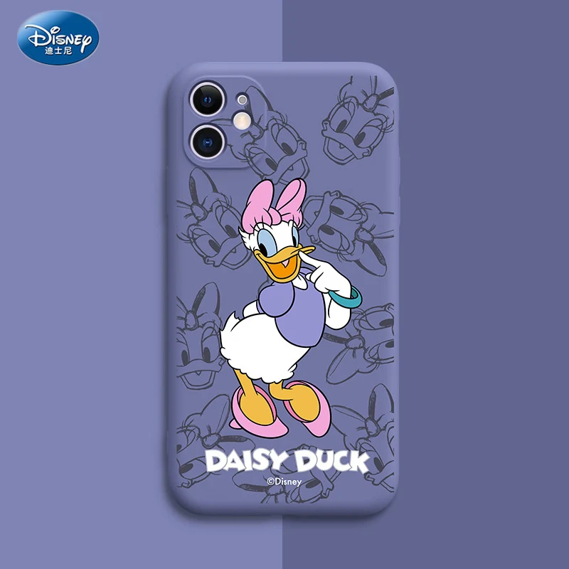 DISNEY 2023Minnie Silicone Case for IPhone 14 13Pro Xs Max iPhone 7 8 Plus 12 Official Liquid Silicon 360 Full Cover zz0524