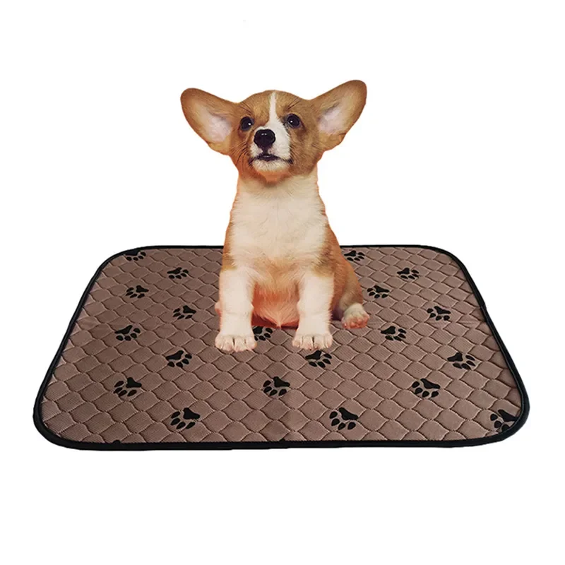 

Многоразовый мочеприемник для домашних животных, моющийся коврик для собаки, водонепроницаемый дышащий коврик с принтом лап, подушка для собаки, быстропоглощающая подушка для дивана, кровати F
