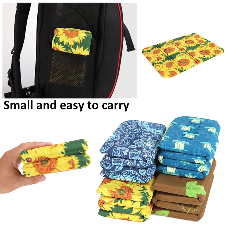 

Beach Camping Mat Foldable Portable Small Picnic Mats Waterproof Moisture-proof Pad Outdoor XPE Folding Cushion 캠핑 Hiking Seat