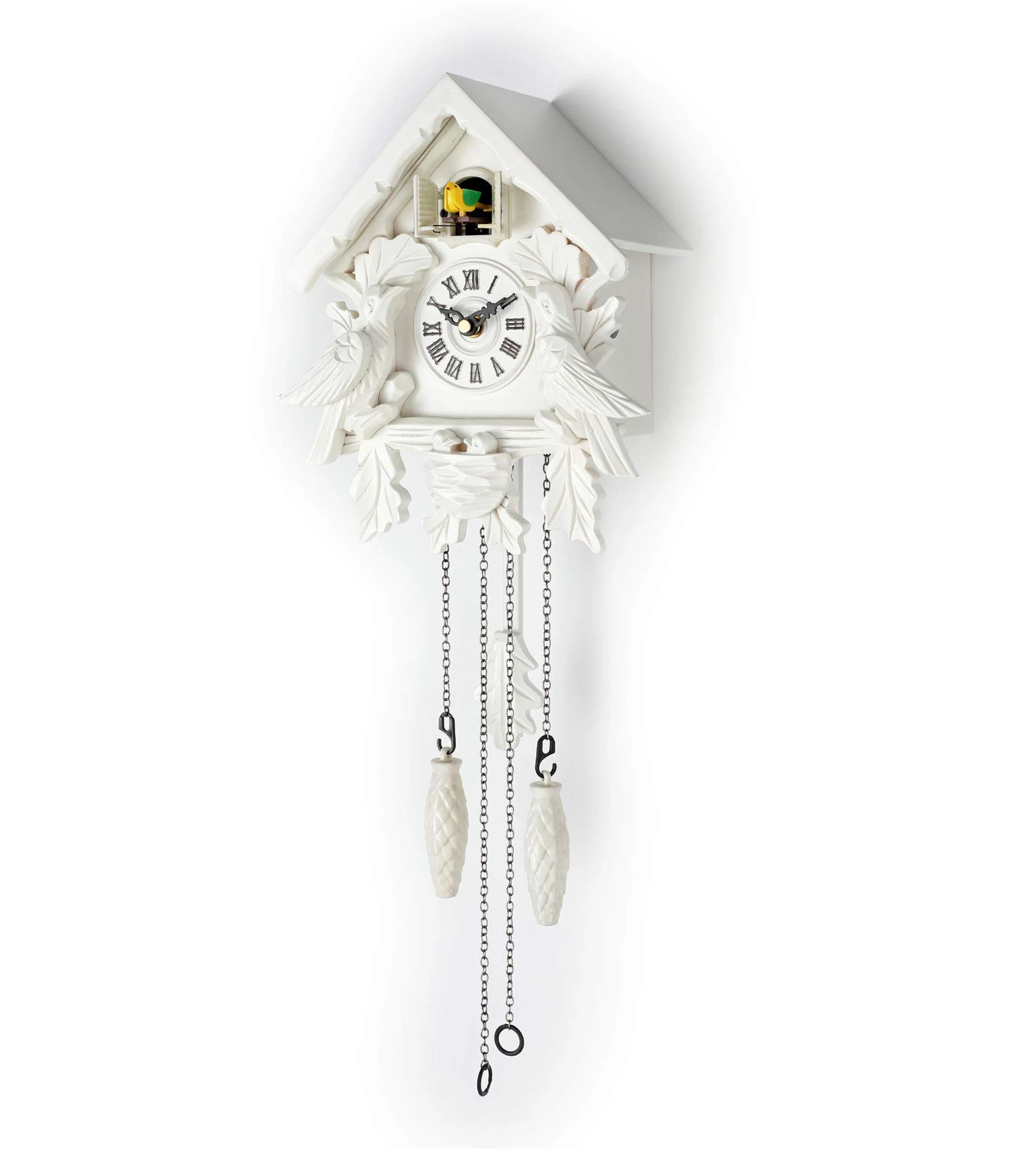 

Часы Cuckoo с ночным режимом, пение птицы, деревянные украшения и качающийся маятник