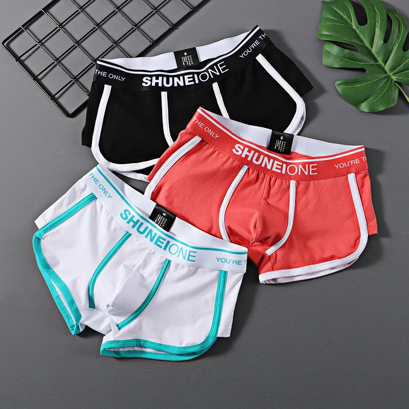4 pcs/lot  Cotton Boxer Men Underwear Bermuda Ropa Interior Hombre Mens Boxers Cuecas Masculinas Man Calzoncillos S-XXL
