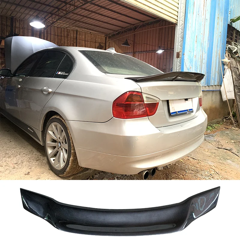 Фото Подходит для BMW 3 серии E90 спойлер из углеродного волокна 2009 2010 2011 2012 спойлер для крыла багажника декоративный Автомобильный дизайн №2