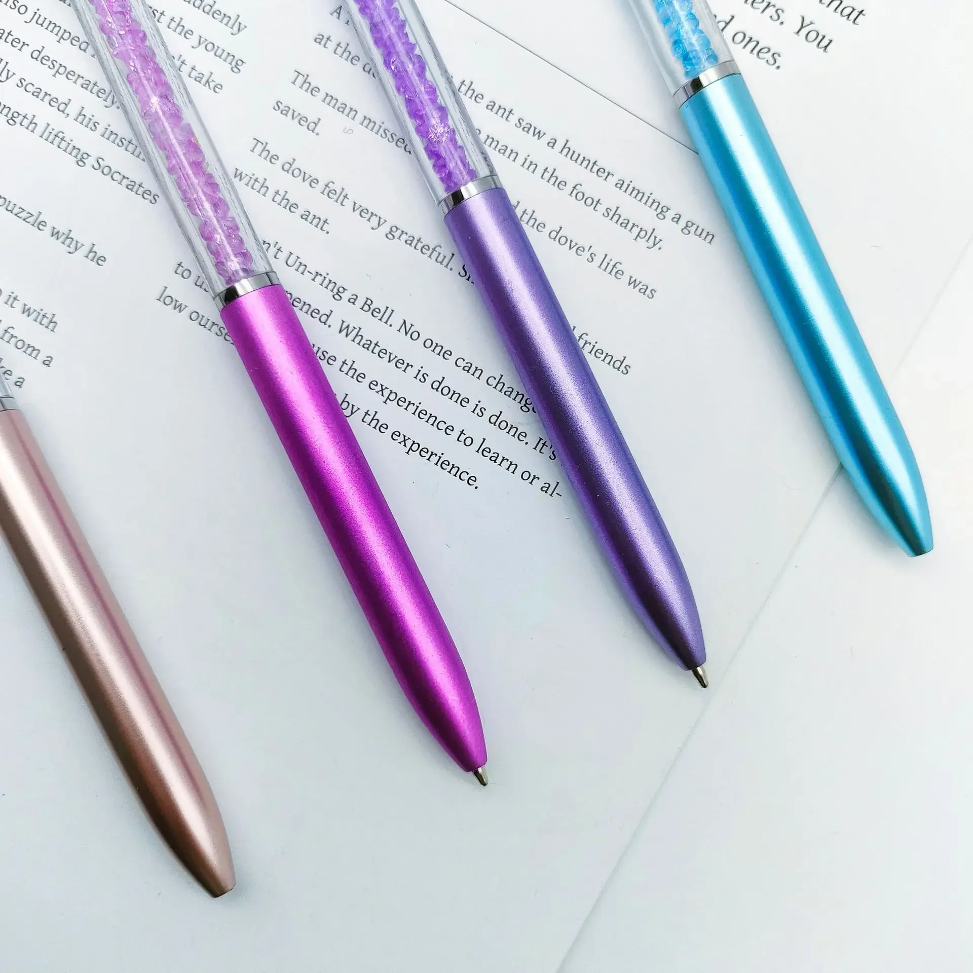 5 шт./лот шариковые ручки с милыми бриллиантами и синими чернилами каваи