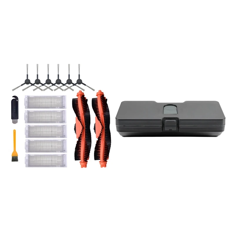 

1 Set Side Brush Mop Cloth Replacement Hepa Filter & 1Pcs Water Tank For Xiaomi Viomi V2 V2 Pro V3 Robot Vacuum