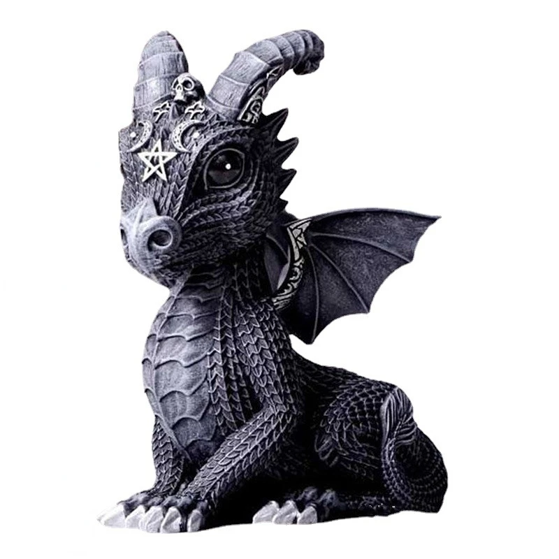 

DIY Elf Resin Statue Cartoon Alien, Black Hell Messenger Sculpture Craft Ornament, Outdoor Garden Home Decor Figure, Toy Gift.