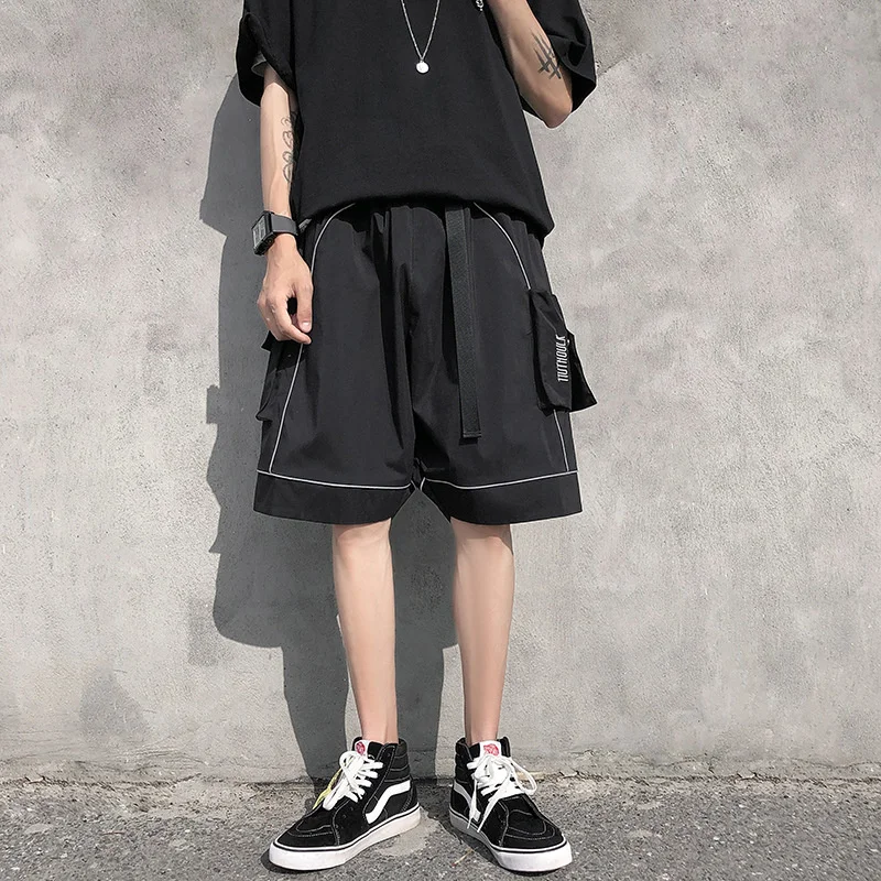 High quality Workwear shorts, men's summer China-Chic oversize pants, high street ins fashion brand ruffian handsome functional