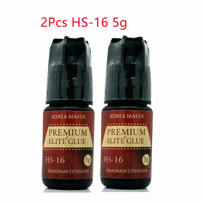 

2Pcs Premium Elite Plus HS-16 5g Korea Black Eyelash Glue Fast Drying 1-2s Lasting 7-8 weeks Lower Irritation Makeup Tools