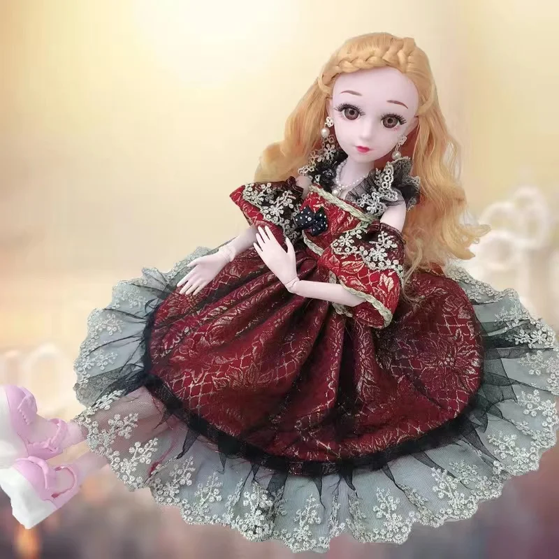 

60 см кукла супер кукла набор девочка принцесса игрушка bjd свадебное платье для куклы Подарочная коробка