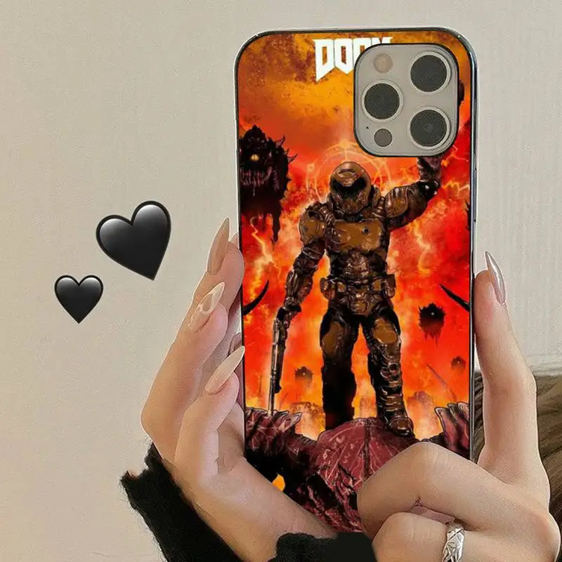 TOPLBPCS Doom Game Phone Case for iPhone 11 12 13 Mini Pro Max 8 7 6 6S Plus X 5 SE 2020 XR XS Funda Case