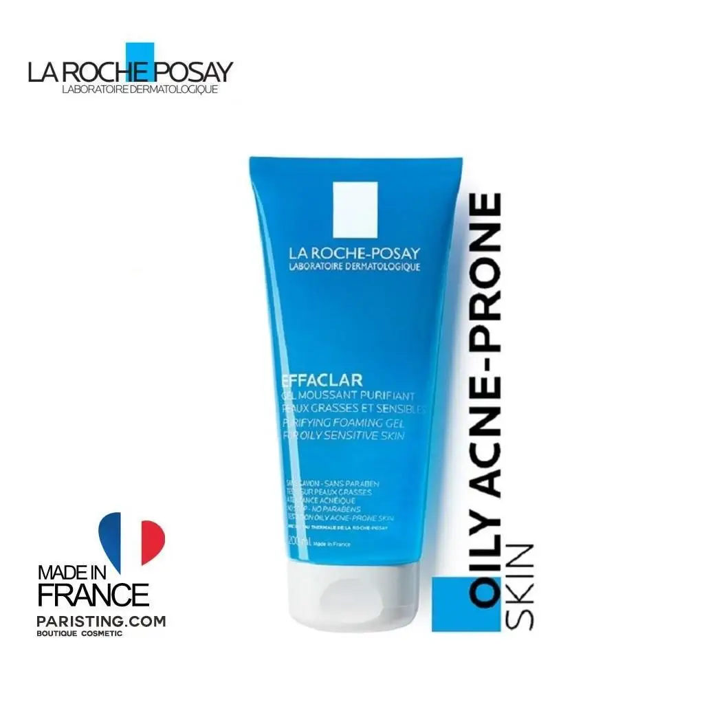 

Original 200ml La Roche-Posay Effaclar Purifying Foaming Gel | 0% Alcohol, Non-Comedogenic Face Wash for Oily Acne-Prone Skin