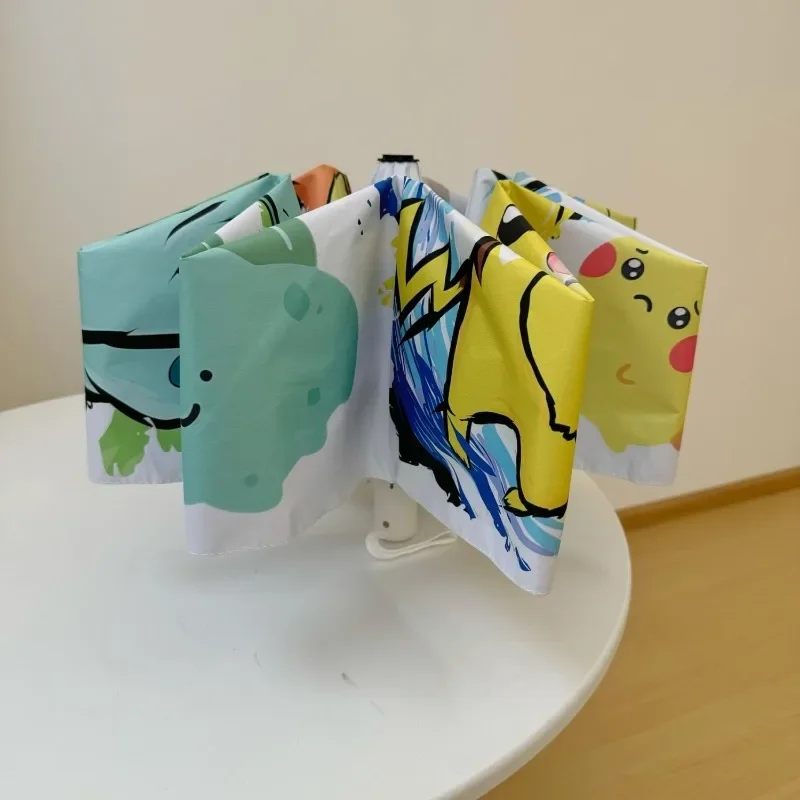 Полностью автоматический зонт Pokemon Little Four с милым принтом эльфа защита от дождя